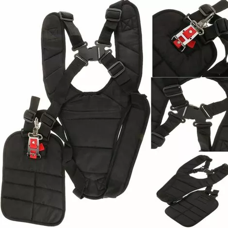 READCLY Ceinture Coupe-Bordures Noire Confort Double Bandoulière En Nylon Réglable Accessoires Pour Débroussailleuses Noir 11 X 4,7 X 3,6 Pouces 6 READCLY Ceinture Coupe-Bordures Noire Confort Double Bandoulière En Nylon Réglable Accessoires Pour Débroussailleuses Noir 11 X 4,7 X 3,6 Pouces – Image 4