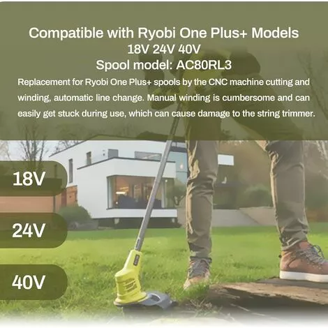 FONTAINEBLEAU Bobines De Fil De Coupe, Capuchon De Bobine De Coupe-Bordures, 6 X 3,4m Bobines De Rechange Pour Coupe-Bordures, Diamètre Du Ø 2 Mm Bobine Fil Coupe Bordure Pour Ryobi 18v 24v 40v Fonepro 3Pcs 7 FONTAINEBLEAU Bobines De Fil De Coupe, Capuchon De Bobine De Coupe-Bordures, 6 X 3,4m Bobines De Rechange Pour Coupe-Bordures, Diamètre Du Ø 2 Mm Bobine Fil Coupe Bordure Pour Ryobi 18v 24v 40v Fonepro 3Pcs – Image 5