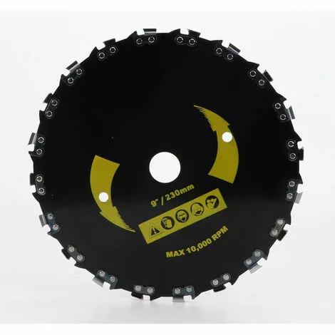 DENUOTOP Tête De Débroussailleuse Tête De Tondeuse à Gazon Pour Tronçonneuse à Disque, Tête De Tondeuse à Gazon En Acier à 20 Dents De 9 Pouces-le Noir 4 DENUOTOP Tête De Débroussailleuse Tête De Tondeuse à Gazon Pour Tronçonneuse à Disque, Tête De Tondeuse à Gazon En Acier à 20 Dents De 9 Pouces-le Noir – Image 2