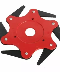 DENUOTOP Tête De Débroussailleuse Tête De Tondeuse Débroussailleuse Tête De Tondeuse à Gazon D'extérieur Tête De Tondeuse à Rasoir En Acier 65Mn, 6 Dents