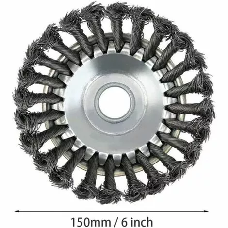 ABCRITAL Brosse De Débroussailleuse À Gazon,Tête De Tondeuse À Fil Avec Roue En Fil D'Acier Solide, Brosse À Désherber Ronde En Métal,Outil Multifonctionnel D'Élimination Des Mauvaises Herbes(6 Pouces) 4 ABCRITAL Brosse De Débroussailleuse À Gazon,Tête De Tondeuse À Fil Avec Roue En Fil D'Acier Solide, Brosse À Désherber Ronde En Métal,Outil Multifonctionnel D'Élimination Des Mauvaises Herbes(6 Pouces) – Image 2