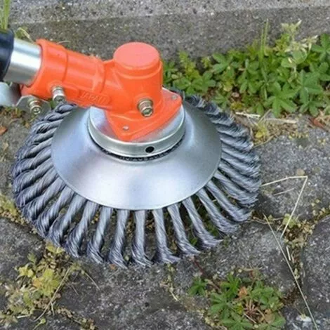 ABCRITAL Brosse De Débroussailleuse À Gazon,Tête De Tondeuse À Fil Avec Roue En Fil D'Acier Solide, Brosse À Désherber Ronde En Métal,Outil Multifonctionnel D'Élimination Des Mauvaises Herbes(6 Pouces) 6 ABCRITAL Brosse De Débroussailleuse À Gazon,Tête De Tondeuse À Fil Avec Roue En Fil D'Acier Solide, Brosse À Désherber Ronde En Métal,Outil Multifonctionnel D'Élimination Des Mauvaises Herbes(6 Pouces) – Image 4