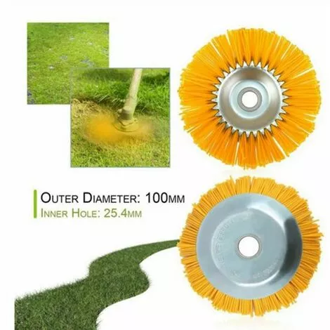 Brosse Anti-mauvaises Herbes En Nylon Pour Débroussailleuse - Outil De Jardin - Tête De Débroussailleuse - 200 Mm Tête De Débroussailleuse LITZEE 3 Brosse Anti-mauvaises Herbes En Nylon Pour Débroussailleuse - Outil De Jardin - Tête De Débroussailleuse - 200 Mm Tête De Débroussailleuse LITZEE