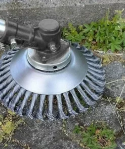 TINOR 8 Pouces/200mm Tête De Débroussailleuse Conique En Fil Acier Massif De Fer Noué Gazon Tête Coupe Brosse Tondeuse Gazon Acier Tête Accessoires De Tondeuse Pour Les Coupe-bordures Tondeuses à Gazon