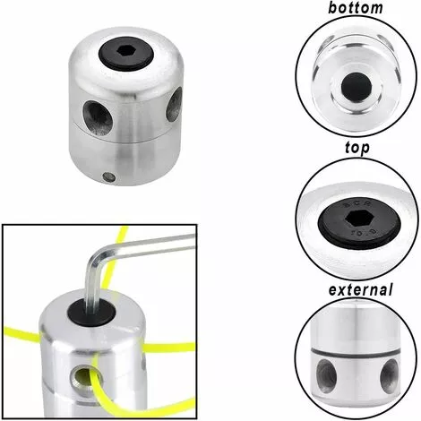 GRID COOL Tête De Débroussailleuse Aluminium Fils Tête Coupe-bordure Universelle Avec Tête Fil Nylon Pour Accessoires De Tondeuse à Gazon 5 GRID COOL Tête De Débroussailleuse Aluminium Fils Tête Coupe-bordure Universelle Avec Tête Fil Nylon Pour Accessoires De Tondeuse à Gazon – Image 3