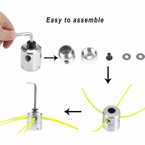 GRID COOL Tête De Débroussailleuse Aluminium Fils Tête Coupe-bordure Universelle Avec Tête Fil Nylon Pour Accessoires De Tondeuse à Gazon 6 GRID COOL Tête De Débroussailleuse Aluminium Fils Tête Coupe-bordure Universelle Avec Tête Fil Nylon Pour Accessoires De Tondeuse à Gazon – Image 4