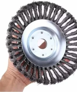 AOUGO Brosse De Débroussailleuse à Gazon, Tête De Coupe Filaire De 15,2 Cm Avec Roue En Fil D'acier Solide, Brosse Ronde En Métal Pour Mauvaises Herbes 9 AOUGO Brosse De Débroussailleuse à Gazon, Tête De Coupe Filaire De 15,2 Cm Avec Roue En Fil D'acier Solide, Brosse Ronde En Métal Pour Mauvaises Herbes -Débroussailleuse Soldes Magasin 58573676 3