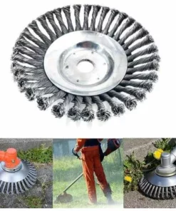 AOUGO Brosse De Débroussailleuse à Gazon, Tête De Coupe Filaire De 15,2 Cm Avec Roue En Fil D'acier Solide, Brosse Ronde En Métal Pour Mauvaises Herbes 11 AOUGO Brosse De Débroussailleuse à Gazon, Tête De Coupe Filaire De 15,2 Cm Avec Roue En Fil D'acier Solide, Brosse Ronde En Métal Pour Mauvaises Herbes -Débroussailleuse Soldes Magasin 58573676 5