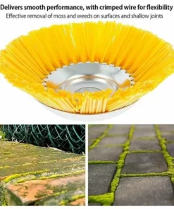 AOUGO Brosse à Mauvaises Herbes En Nylon - Brosse Ronde Universelle Pour Débroussailleuse - Outils De Jardin Durables - 200 Mm X 25,4 Mm -Débroussailleuse Soldes Magasin 58574299 3