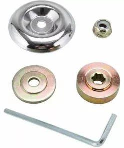 AOUGO 5pcs Kit De Fixation D'écrou De Lame D'engrenage En Métal De Rechange Avec Boulons à Tête à Six Pans Creux Pour Débroussailleuse Débroussailleuse Kit De Fixation D'écrou Universel M10 Accessoires, Pour Tondeuse à Gazon Débroussailleuse