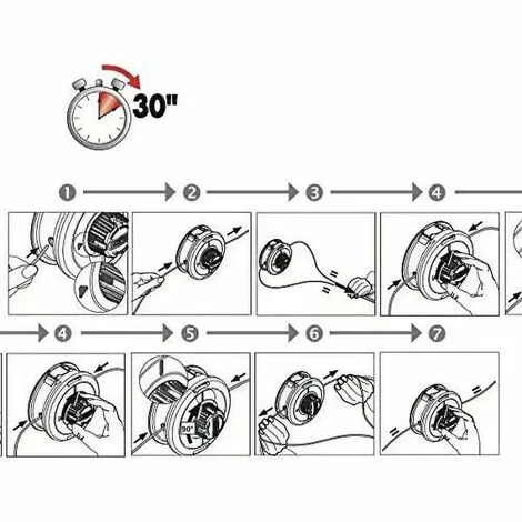 AOUGO Tête De Coupe Universelle Avec Avance Par Frappe Au Sol, Compatible Avec La Majorité Des Débroussailleuses à Manche Droit De 33cc Et Plus 4 AOUGO Tête De Coupe Universelle Avec Avance Par Frappe Au Sol, Compatible Avec La Majorité Des Débroussailleuses à Manche Droit De 33cc Et Plus – Image 2