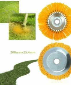 AOUGO Tête De Coupe-Herbe Universelle De 8 Pouces, Tête De Coupe En Fil De Nylon Durci 200x25mm, Lames De Coupe De Mauvaises Herbes, Pour Tondeuse à Gazon Brosse De Jardin -Débroussailleuse Soldes Magasin 58693486 4
