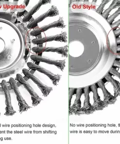 DKSFJKL 6 Pouces Brosse De Désherbage Rotative Pour Extérieur Avec Nœud Torsadé En Acier Pour Roue 25,4 Mm X 150 Mm Coupe Universelle 11 DKSFJKL 6 Pouces Brosse De Désherbage Rotative Pour Extérieur Avec Nœud Torsadé En Acier Pour Roue 25,4 Mm X 150 Mm Coupe Universelle -Débroussailleuse Soldes Magasin 59158446 5