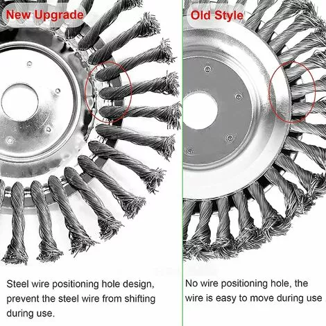 DKSFJKL 6 Pouces Brosse De Désherbage Rotative Pour Extérieur Avec Nœud Torsadé En Acier Pour Roue 25,4 Mm X 150 Mm Coupe Universelle 7 DKSFJKL 6 Pouces Brosse De Désherbage Rotative Pour Extérieur Avec Nœud Torsadé En Acier Pour Roue 25,4 Mm X 150 Mm Coupe Universelle – Image 5