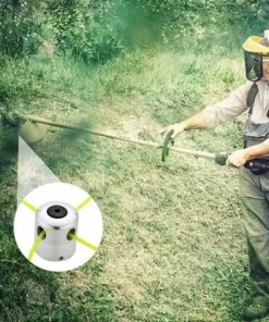 QERSTA Tête De Tondeuse En Aluminium, Tête De Tondeuse à Gazon Universelle Avec 4 Cordons En Nylon -Débroussailleuse Soldes Magasin 59162420 5