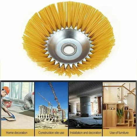 LTS FAFA Brosse Anti-mauvaises Herbes En Nylon - Brosse Ronde Universelle Pour Débroussailleuse - Outils De Jardin Durables - 200 Mm X 25,4 Mm 7 LTS FAFA Brosse Anti-mauvaises Herbes En Nylon - Brosse Ronde Universelle Pour Débroussailleuse - Outils De Jardin Durables - 200 Mm X 25,4 Mm – Image 5