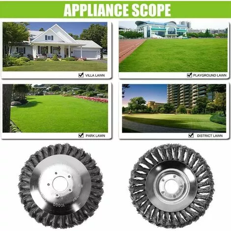 DECKON Miotlsy Tête De Coupe Conique En Fil Métallique Noué Pour Tondeuse à Gazon, Bac De Désherbage Pour Débroussailleuse 8 Pouces 7 DECKON Miotlsy Tête De Coupe Conique En Fil Métallique Noué Pour Tondeuse à Gazon, Bac De Désherbage Pour Débroussailleuse 8 Pouces – Image 5