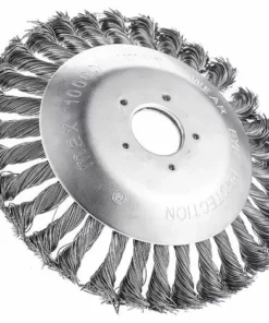 LONGZIMING Brosse De Débroussailleuse, Tête Brosse Désherbage, Brosse à Mauvaises Herbes Pour Débroussailleuse, Brosse De Désherbage Fil D'acier, Environ 6 Pouces, Accessoires De Tondeuse à Gazon