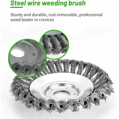 LONGZIMING Brosse De Débroussailleuse, Tête Brosse Désherbage, Brosse à Mauvaises Herbes Pour Débroussailleuse, Brosse De Désherbage Fil D'acier, Environ 6 Pouces, Accessoires De Tondeuse à Gazon 4 LONGZIMING Brosse De Débroussailleuse, Tête Brosse Désherbage, Brosse à Mauvaises Herbes Pour Débroussailleuse, Brosse De Désherbage Fil D'acier, Environ 6 Pouces, Accessoires De Tondeuse à Gazon – Image 2