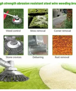 LONGZIMING Brosse De Débroussailleuse, Tête Brosse Désherbage, Brosse à Mauvaises Herbes Pour Débroussailleuse, Brosse De Désherbage Fil D'acier, Environ 6 Pouces, Accessoires De Tondeuse à Gazon 10 LONGZIMING Brosse De Débroussailleuse, Tête Brosse Désherbage, Brosse à Mauvaises Herbes Pour Débroussailleuse, Brosse De Désherbage Fil D'acier, Environ 6 Pouces, Accessoires De Tondeuse à Gazon -Débroussailleuse Soldes Magasin 59484167 4