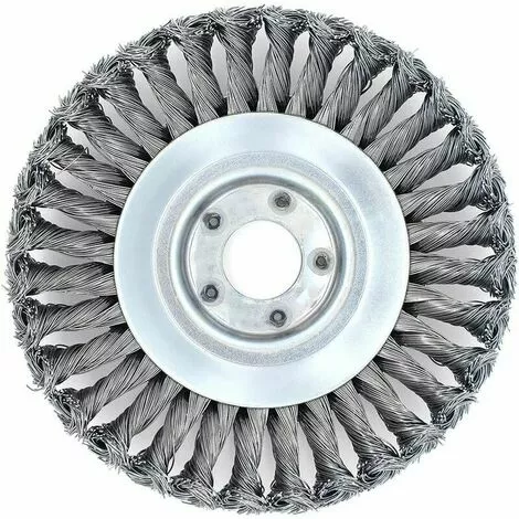 IRISFR Tête De Débroussailleuse, Brosse De Roue En Fil D'acier Nouée De Rechange Pour Coupe-herbe, Plateau De Désherbage Pour Zone Envahie, Herbe Dans Les Coins, Mousse, Jardin, Pelouse - Diamètre D'alésage 25,4 Mm (20 Cm),Lilaris 3 IRISFR Tête De Débroussailleuse, Brosse De Roue En Fil D'acier Nouée De Rechange Pour Coupe-herbe, Plateau De Désherbage Pour Zone Envahie, Herbe Dans Les Coins, Mousse, Jardin, Pelouse - Diamètre D'alésage 25,4 Mm (20 Cm),Lilaris