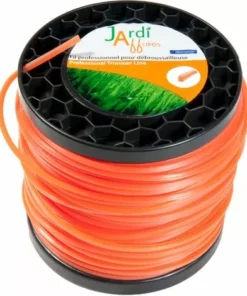 JARDIAFFAIRES Bobine De Fil Professionnel Pour Débroussailleuse Carré 2.7mm X 153 Mètres