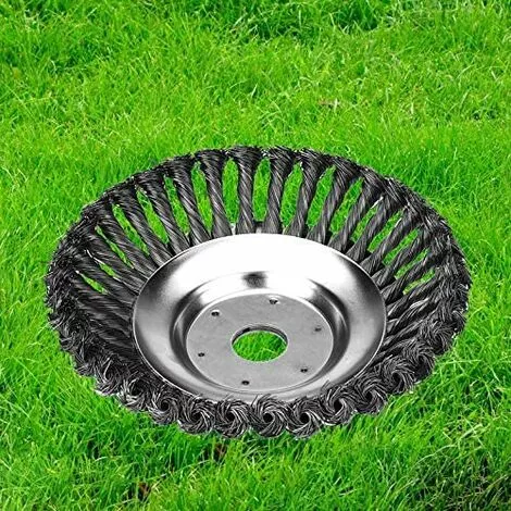 DENUOTOP Outillage De Jardin Brosse De Débroussailleuse à Gazon, 150x25.4mm Brosse à Désherber Ronde Pour éliminer Les Mauvaises Herbes, Tête Brosse Rotative Avec Roue En Fil D'acier Massif Pour Jardin Agriculture(150 Mm) -Débroussailleuse Soldes Magasin 60008422 1
