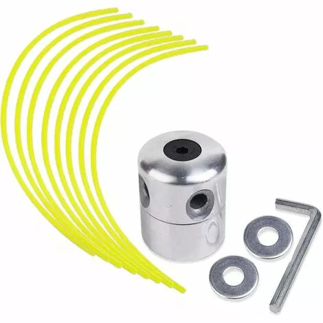 MINKUROW Tête De Ligne En Aluminium Tête De Tondeuse Tête De Tondeuse à Gazon Bobine Ligne En Nylon Pour Kit De Coupe-Herbe Débroussailleuse à Essence Avec 1 Tête De Ligne + 8 Lignes 3 MINKUROW Tête De Ligne En Aluminium Tête De Tondeuse Tête De Tondeuse à Gazon Bobine Ligne En Nylon Pour Kit De Coupe-Herbe Débroussailleuse à Essence Avec 1 Tête De Ligne + 8 Lignes