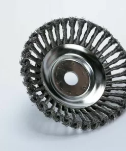 LITZEE Tête De Brosse à Mauvaises Herbes Pour Tondeuse 8 Pouces, Roue De Désherbage Universelle En Fil D'acier, Accessoires Pour Tondeuse à Gazon, Coupe-Tondeuse à Gazon, Tête De Coupe, Pour Pelouses De Jard Tête De Débroussailleuse -Débroussailleuse Soldes Magasin 60060637 5