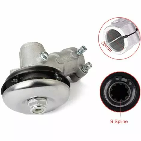 FLYME Renvoi D'angle Debroussailleuse 26mm /28mm, Tête D'engrenage Debroussailleuse Universelle Boîte De Vitesse De Tondeuse à Gazon Pour Coupe Herbe/Tronconneuse (26mm, Rond De 9 Dents) 4 FLYME Renvoi D'angle Debroussailleuse 26mm /28mm, Tête D'engrenage Debroussailleuse Universelle Boîte De Vitesse De Tondeuse à Gazon Pour Coupe Herbe/Tronconneuse (26mm, Rond De 9 Dents) – Image 2