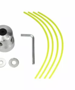 GUAZHUNIFR 8 Pièces Tete Debroussailleuse Universelle Aluminium Fils Tête Nylon Cut Fil Tête De Coupe En Aluminium Coupe Bordure Tête De Coupe Herbe Kit Pour Débroussailleuse Tondeuse à Gazon,GU.B/bon