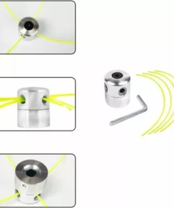 GUAZHUNIFR 8 Pièces Tete Debroussailleuse Universelle Aluminium Fils Tête Nylon Cut Fil Tête De Coupe En Aluminium Coupe Bordure Tête De Coupe Herbe Kit Pour Débroussailleuse Tondeuse à Gazon,GU.B/bon -Débroussailleuse Soldes Magasin 60112398 4