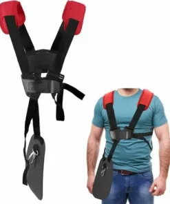 FLYME Tondeuse à Fronde – Tondeuse à Double Sangle Avec Sangles En Nylon Durables Réglables Pour Débroussailleuse Ou Jardinage Pour STIHL FS, Tondeuse à Fil Série Km (rouge)