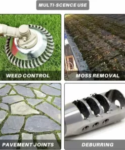 FR-LIFE Brosse De Débroussailleuse à Gazon,BR-Vie 150x25.4mm Brosse à Désherber Ronde Pour éliminer Les Mauvaises Herbes, Tête Brosse Rotative Avec Roue En Fil D'acier Massif Pour Jardin Agriculture(6 Pouce) -Débroussailleuse Soldes Magasin 60186622 4