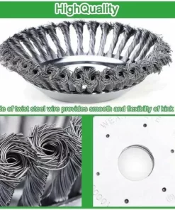 PREMIER 150mm Noué Fer Solide Acier Fil Effilée Tête De Débroussailleuse Pour Tondeuse à Gazon - Jardin Et Weed Weedin -Débroussailleuse Soldes Magasin 60541346 3