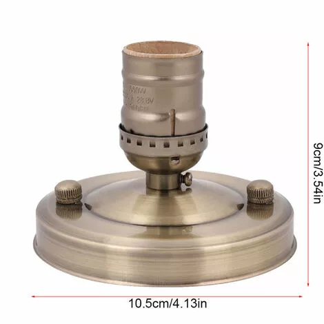 YD E26/E27 Vintage Industriel Plafonnier/applique Murale Support De Base Suspension Ampoule Lampe Douille à Vis Bronze 5 YD E26/E27 Vintage Industriel Plafonnier/applique Murale Support De Base Suspension Ampoule Lampe Douille à Vis Bronze – Image 3