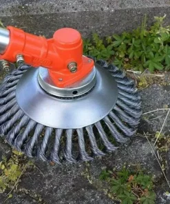 DENUOTOP Brosse De Debroussailleuse Universelle, 200 X 25,4 Mm Brosse De Désherbage, Tête Brosse Désherbage Pour Débroussailleuse Tete Brosse De Debroussailleuse 30 Brins Fil D'acier (8 Pouces) -Débroussailleuse Soldes Magasin 60744015 5