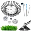 TANCYCO Kit De Tête De Coupe De Débroussailleuse En Fil D'acier Têtes De Coupe De Brosse D'herbe De Jardin De Rechange De 8 Pouces Pour L'ébavurage D'élimination De La Rouille De L'herbe 1 TANCYCO Kit De Tête De Coupe De Débroussailleuse En Fil D'acier Têtes De Coupe De Brosse D'herbe De Jardin De Rechange De 8 Pouces Pour L'ébavurage D'élimination De La Rouille De L'herbe -Débroussailleuse Soldes Magasin 60906299 1