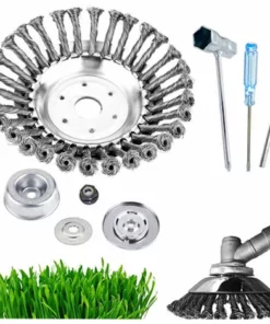 TANCYCO Kit De Tête De Coupe De Débroussailleuse En Fil D'acier Têtes De Coupe De Brosse D'herbe De Jardin De Rechange De 8 Pouces Pour L'ébavurage D'élimination De La Rouille De L'herbe