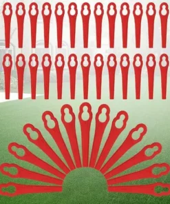 DECKON 120 Pièces Lames De Rechange Pour Coupe Bordure,Tondeuse à Gazon En Plastique Lames,Lames De Coupe En Plastique De Remplacement,Lames De Grass Trimmer Brush Cutter,Lames En Plastique De Rechange