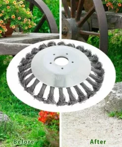 JOORRT Tête De Débroussailleuse Conique En Fil De Fer Noué Pour Tondeuse à Gazon - Plateau De Désherbage En Métal Pour Débroussailleuse (Diamètre Extérieur150mm, Trou Intérieur 25mm) 8 JOORRT Tête De Débroussailleuse Conique En Fil De Fer Noué Pour Tondeuse à Gazon - Plateau De Désherbage En Métal Pour Débroussailleuse (Diamètre Extérieur150mm, Trou Intérieur 25mm) -Débroussailleuse Soldes Magasin 61235991 2