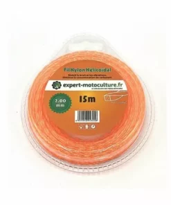 ADAPTABLE Fil Débroussailleuse Hélicoïdal Silencieux L: 15m, Ø: 2,00mm.