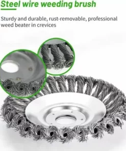 SINCèREETALI Brosse De Débroussailleuse, Tête De Brosse De Désherbage, Brosse De Désherbage De Débroussailleuse, Brosse De Désherbage Métallique, Environ 6 Pouces, Accessoires De Tondeuse à Gazon -Débroussailleuse Soldes Magasin 63814751 2