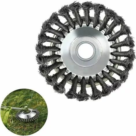 SINCèREETALI Brosse De Débroussailleuse à Gazon, Tête De Coupe Filaire De 15,2 Cm Avec Roue En Fil D'acier Solide, Brosse Ronde En Métal Pour Mauvaises Herbes 3 SINCèREETALI Brosse De Débroussailleuse à Gazon, Tête De Coupe Filaire De 15,2 Cm Avec Roue En Fil D'acier Solide, Brosse Ronde En Métal Pour Mauvaises Herbes