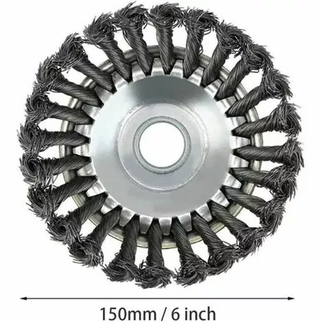 SINCèREETALI Brosse De Débroussailleuse à Gazon, Tête De Coupe Filaire De 15,2 Cm Avec Roue En Fil D'acier Solide, Brosse Ronde En Métal Pour Mauvaises Herbes 4 SINCèREETALI Brosse De Débroussailleuse à Gazon, Tête De Coupe Filaire De 15,2 Cm Avec Roue En Fil D'acier Solide, Brosse Ronde En Métal Pour Mauvaises Herbes – Image 2