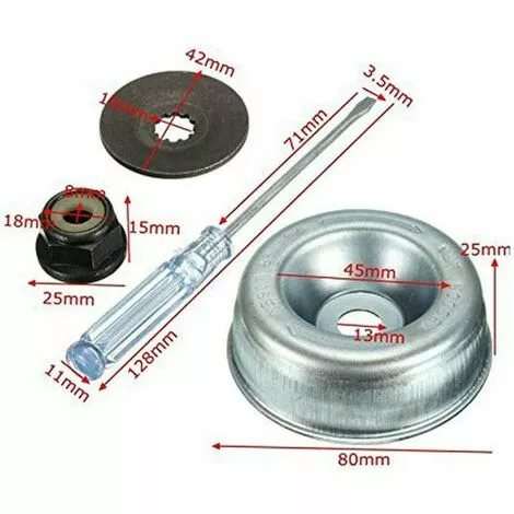 SINCèREETALI Machine De Jardin Tondeuse à Gazon Kit D'adaptateur De Lame Stihl Rondelle De Butée Rider Plate Collier Écrou Maintenance Tournevis Adaptateur De Lame Kit D'entretien Pour Débroussailleuse Stihl 6 SINCèREETALI Machine De Jardin Tondeuse à Gazon Kit D'adaptateur De Lame Stihl Rondelle De Butée Rider Plate Collier Écrou Maintenance Tournevis Adaptateur De Lame Kit D'entretien Pour Débroussailleuse Stihl – Image 4