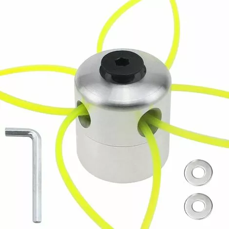 AOUGO Tête De Débroussailleuse Universelle En Aluminium De Rechange Flex Strimmer Débroussailleuse Tête De Bobine Avec 4 Cordons De Désherbage 1 Clé 2 Rondelles Pour Tondeuse à Gazon Garden M10 à Installer Facilement 3 AOUGO Tête De Débroussailleuse Universelle En Aluminium De Rechange Flex Strimmer Débroussailleuse Tête De Bobine Avec 4 Cordons De Désherbage 1 Clé 2 Rondelles Pour Tondeuse à Gazon Garden M10 à Installer Facilement
