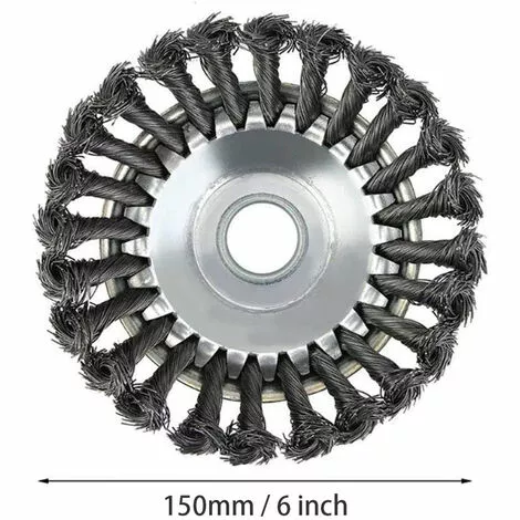 CARILLONSàVENT Brosse De Débroussailleuse à Gazon,Carivent Tête De Tondeuse à Fil Avec Roue En Fil D'acier Solide, Brosse à Désherber Ronde En Métal,Outil Multifonctionnel D'élimination Des Mauvaises Herbes(6 Pouces) 4 CARILLONSàVENT Brosse De Débroussailleuse à Gazon,Carivent Tête De Tondeuse à Fil Avec Roue En Fil D'acier Solide, Brosse à Désherber Ronde En Métal,Outil Multifonctionnel D'élimination Des Mauvaises Herbes(6 Pouces) – Image 2