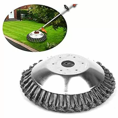 CARILLONSàVENT Brosse De Débroussailleuse à Gazon,Carivent Tête De Tondeuse à Fil Avec Roue En Fil D'acier Solide, Brosse à Désherber Ronde En Métal,Outil Multifonctionnel D'élimination Des Mauvaises Herbes(6 Pouces) 5 CARILLONSàVENT Brosse De Débroussailleuse à Gazon,Carivent Tête De Tondeuse à Fil Avec Roue En Fil D'acier Solide, Brosse à Désherber Ronde En Métal,Outil Multifonctionnel D'élimination Des Mauvaises Herbes(6 Pouces) – Image 3