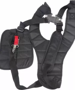 AOUGO Sangle De Confort Noire Double épaule, Bandoulière Pour Débroussailleuses/coupe-bordures/harnais De Débroussailleuse, Débroussailleuse De Jardin Tondeuse à Gazon Ceinture En Nylon